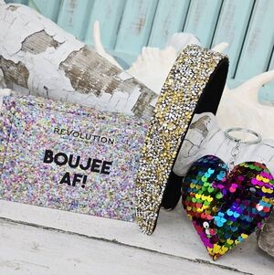 NEW Bundle Of Revolution Gold & Silver Glitter Boujee Headband & Bag Charm
